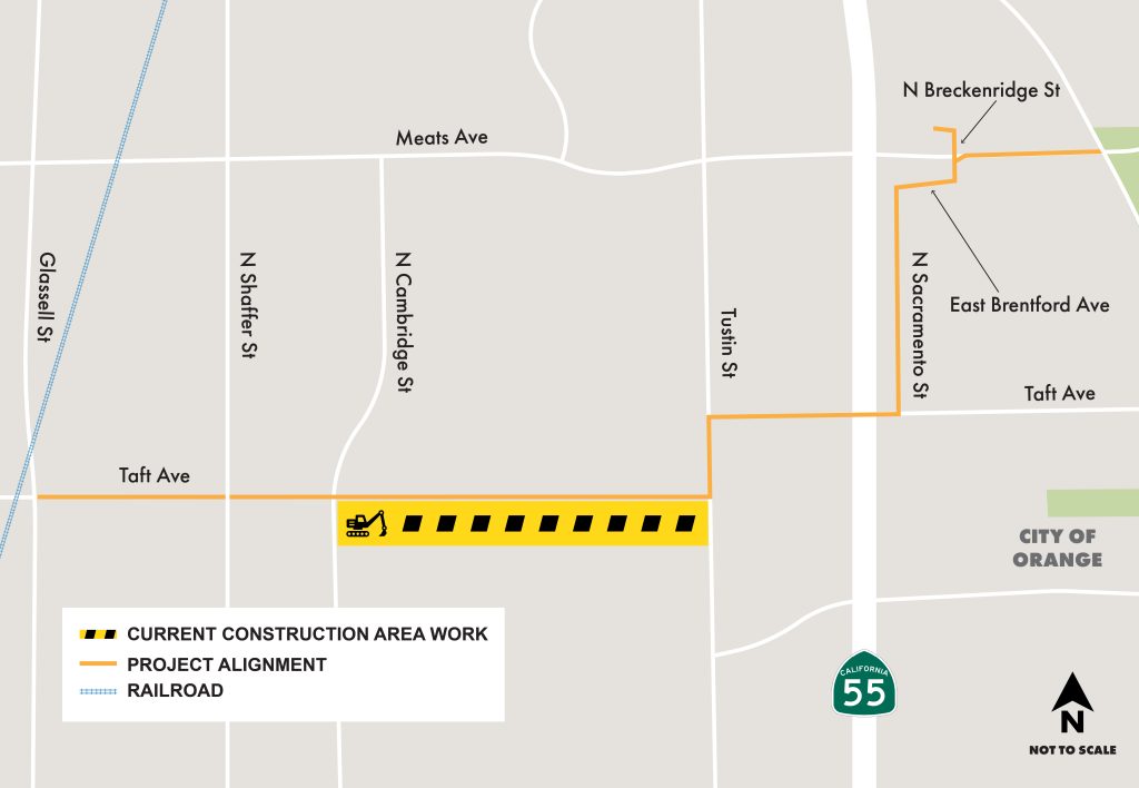 Construction on Taft Ave. from Cambridge St. to Tustin St. 
