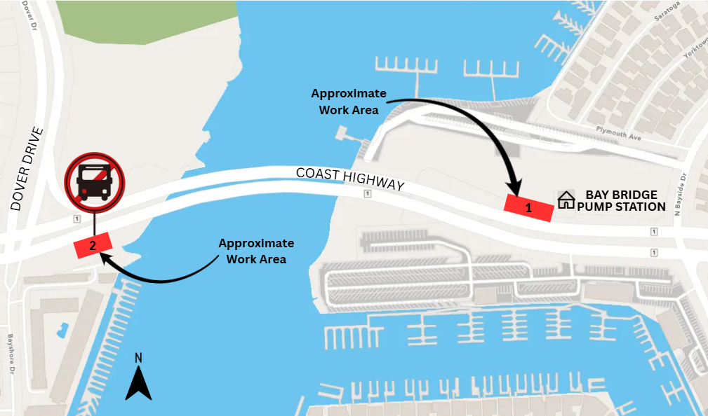Bay Bridge bus stop closure by Dover