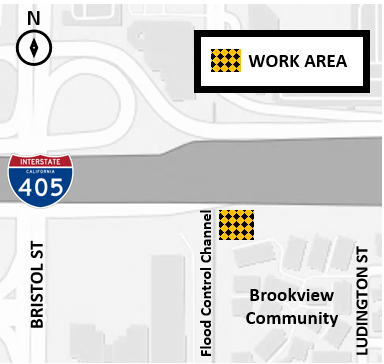 Along the 405 Brookview Community Work Area